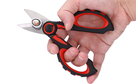 Buy LIVINGO Electrician Scissors: 6 Inch Sharp Heavy Duty Wire Shears -  Stainless Steel Serrated Notch Blade with Belt Clip, Stripper Fiber Optic,  Crimping Aluminium Copper Soft Cable Line Online at desertcartIsrael